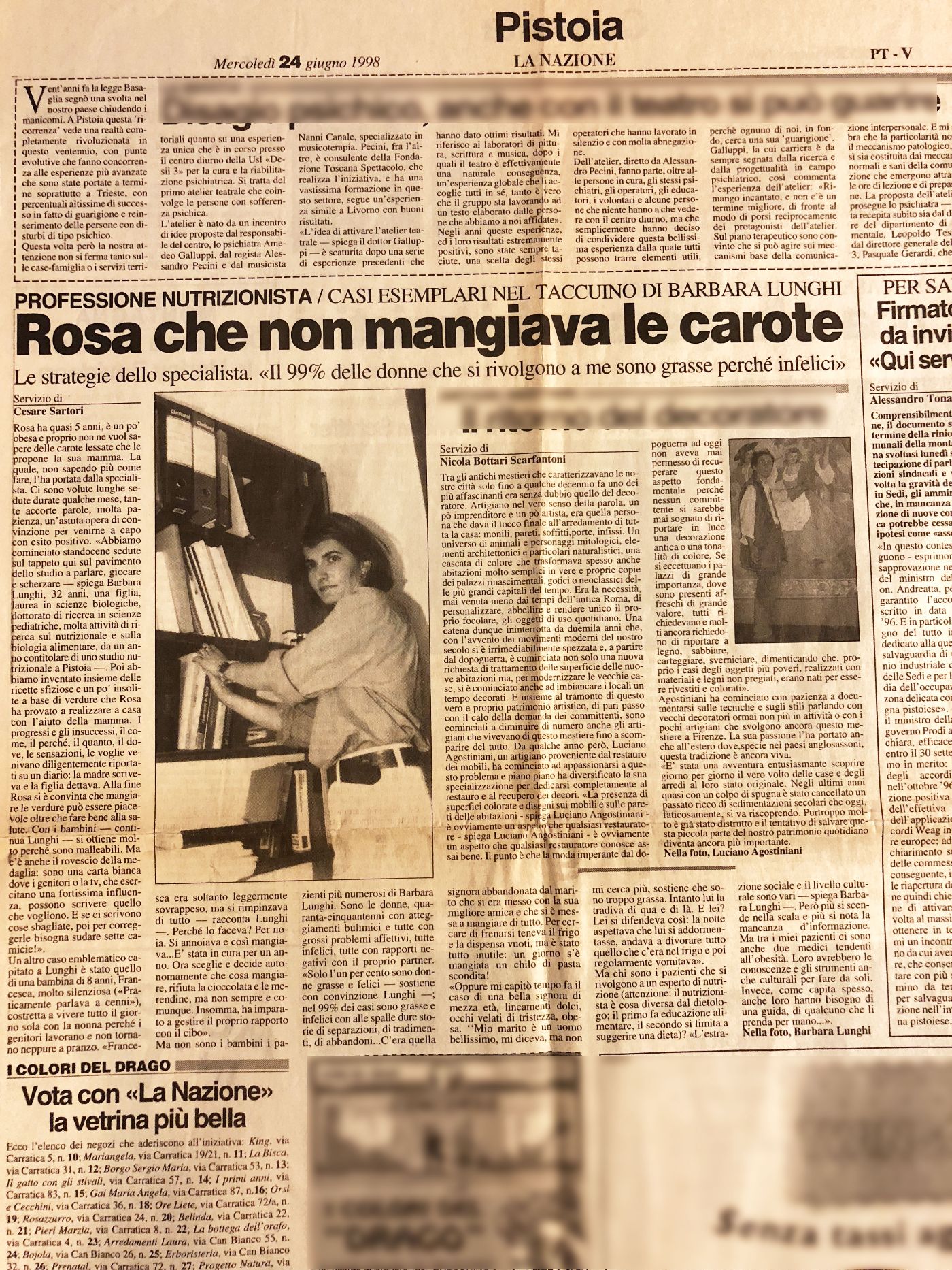 disturbi sull'alimentazione articolo la nazione
