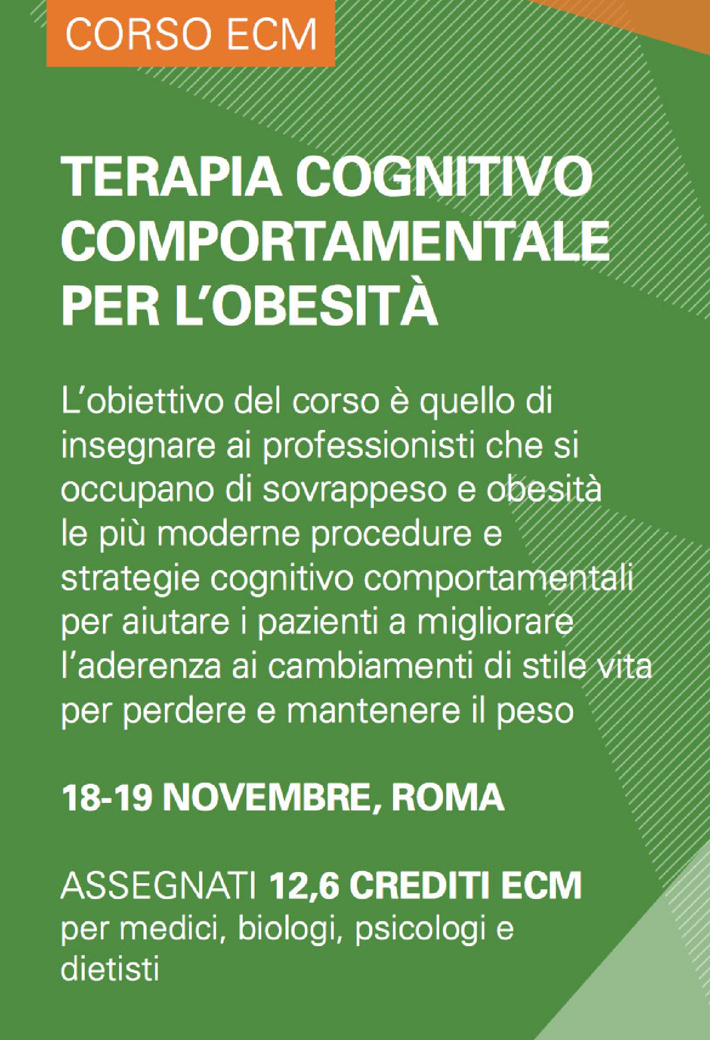 terapia cognitivo comportamentale per l'obesità